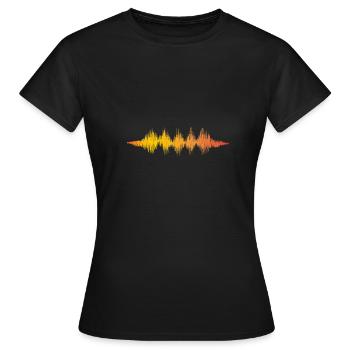 Onde audio musicale / onde sonore / fréquence audio - T-shirt Femme - noir - Devant - AI Model Female 172 dark (172cm)