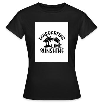 Margaritas Limetten-Sonnenschein - Frauen T-Shirt - Schwarz - Vorne - AI Model Female 172 dark (172cm)
