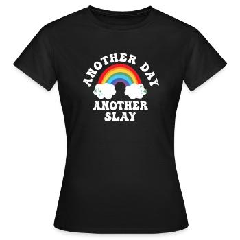 Another Day Another Slay Motivational - Women's T-Shirt - black - Front - AI Model Female 172 dark (172cm)