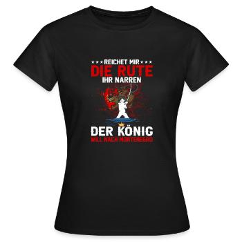 Reicht Mir Die Rute Der König Will Nach Montenegro - Frauen T-Shirt - Schwarz - Vorne - AI Model Female 172 dark (172cm)