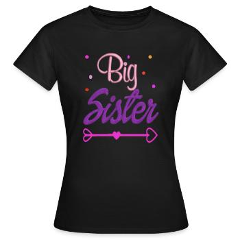 Big Sister Big sister Big Sister Gift - Women's T-Shirt - black - Front - AI Model Female 172 dark (172cm)