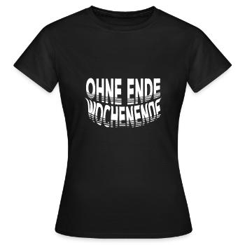 Weekend Party Time Disko Ohne Ende Wochenende - Frauen T-Shirt - Schwarz - Vorne - AI Model Female 172 dark (172cm)