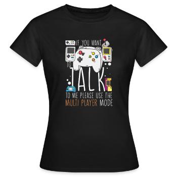 Lustig, bitte verwenden Sie den sarkastischen Multiplayer-Spruch - Frauen T-Shirt - Schwarz - Vorne - AI Model Female 172 dark (172cm)