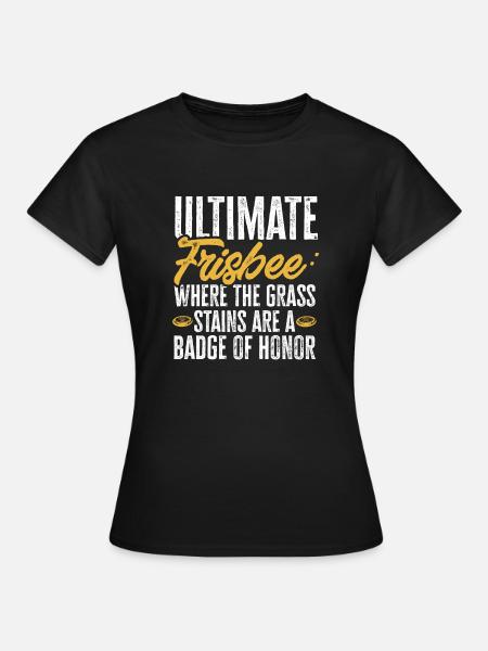 Ultimate Frisbee Throwing Disc - Women's T-Shirt - black