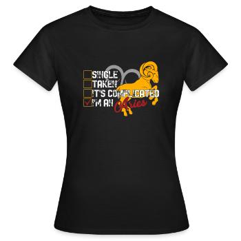Aries I'm An Aries Horoscope - Women's T-Shirt - black - Front - AI Model Female 172 dark (172cm)