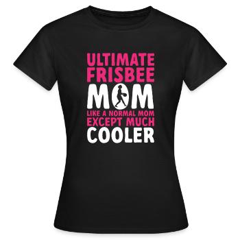 Ultimate Frisbee Wurfscheibe - Frauen T-Shirt - Schwarz - Vorne - AI Model Female 172 dark (172cm)