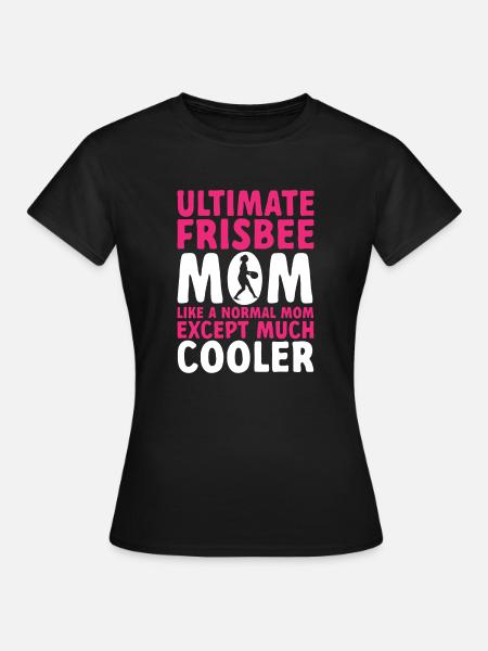 Ultimate Frisbee Wurfscheibe - Frauen T-Shirt - Schwarz