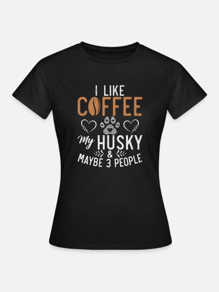 Husky-koiran lahjat - Dame-T-shirt - sort