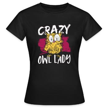 Owlets Nocturnal Bird Lover Owl Lady Birds Of Prey - Women's T-Shirt - black - Front - AI Model Female 172 dark (172cm)