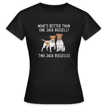 Jack Russell Terrier - Frauen T-Shirt - Schwarz - Vorne - AI Model Female 172 dark (172cm)