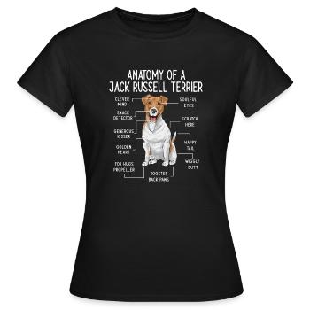 Jack Russell Terrier - T-shirt Femme - noir - Devant - AI Model Female 172 dark (172cm)