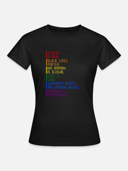 Gay-Pride-Wissenschaft ist echt Black Lives Matter - Frauen T-Shirt - Schwarz