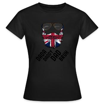 Barbe Papa Bruh Fête des Pères Patriotic United - T-shirt Femme - noir - Devant - AI Model Female 172 dark (172cm)