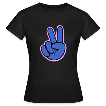 Main de la victoire - T-shirt Femme - noir - Devant - AI Model Female 172 dark (172cm)