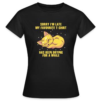 Tut mir leid, dass ich spät Hausfrau putzt Hausfrau Hausfrau - Frauen T-Shirt - Schwarz - Vorne - AI Model Female 172 dark (172cm)