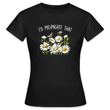 Marguerites Marguerites d’été Marguerites Jardin de fleurs - T-shirt Femme - noir - Devant - AI Model Female 172 dark (172cm)