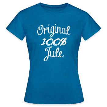Original 100% Jule - Women's T-Shirt - antique blue sapphire heather - Front - AI Model Female 172 dark (172cm)