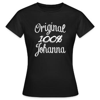 Original 100% Johanna - T-shirt Femme - noir - Devant - AI Model Female 172 dark (172cm)
