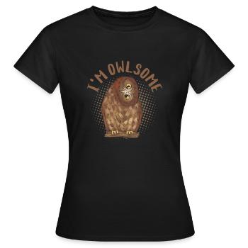 Je suis hibou de nuit oiseau nocturne - T-shirt Femme - noir - Devant - AI Model Female 172 dark (172cm)