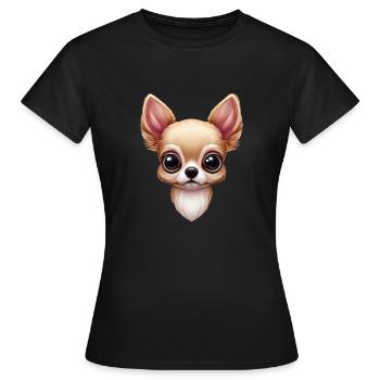Majesté Chihuahua - T-shirt Femme - noir - Devant - AI Model Female 172 dark (172cm)