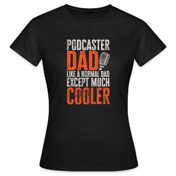 Podcasteur Podcast - T-shirt Femme - noir - Devant - AI Model Female 172 dark (172cm)