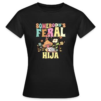 Quelqu’un Hija sauvage fille espagnole sauvage - T-shirt Femme - noir - Devant - AI Model Female 172 dark (172cm)
