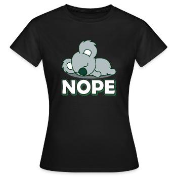 Koala Koala Nope - Women's T-Shirt - black - Front - AI Model Female 172 dark (172cm)