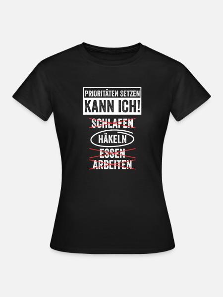 Stricken Nähen Häkeln - Frauen T-Shirt - Schwarz