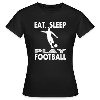 Fußballspielen Fußballfeld Fußballfan Geschenkidee - Frauen T-Shirt - Schwarz - Vorne - AI Model Female 172 dark (172cm)