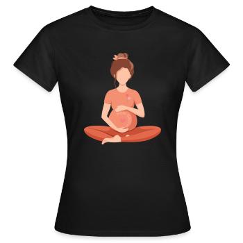 Mein Bauch! - Frauen T-Shirt - Schwarz - Vorne - AI Model Female 172 dark (172cm)
