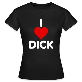 Drôle de grossier j’aime Dick - T-shirt Femme - noir - Devant - AI Model Female 172 dark (172cm)
