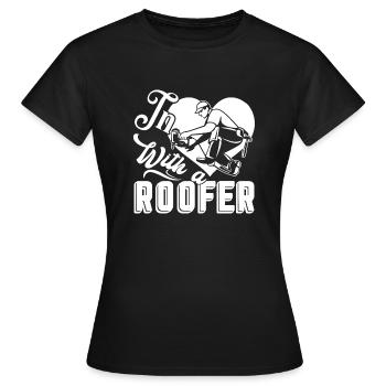 Roofer In Love With A Roofer - Women's T-Shirt - black - Front - AI Model Female 172 dark (172cm)