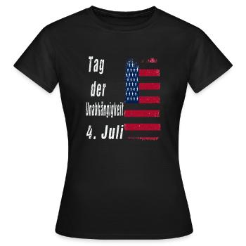 4 Juli Tag der Unabhängigkeit - Frauen T-Shirt - Schwarz - Vorne - AI Model Female 172 dark (172cm)