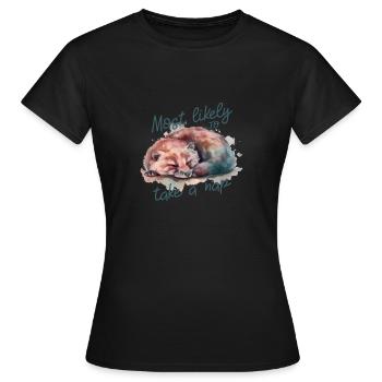 Take a nap - Women's T-Shirt - black - Front - AI Model Female 172 dark (172cm)