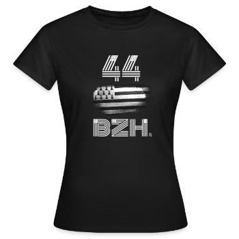 Bretagne-numéro département Breton BZH - T-shirt Femme - noir - Devant - AI Model Female 172 dark (172cm)