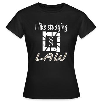 Jura studieren Jura Student Jura-Studium Geschenk - Frauen T-Shirt - Schwarz - Vorne - AI Model Female 172 dark (172cm)