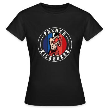 French Kickboxer - T-shirt Femme - noir - Devant - AI Model Female 172 dark (172cm)