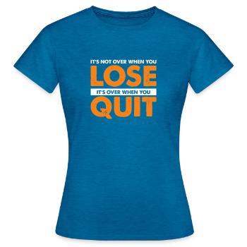 Novelty Inspirational CEO Uplifting Messages - Women's T-Shirt - antique blue sapphire heather - Front - AI Model Female 172 dark (172cm)