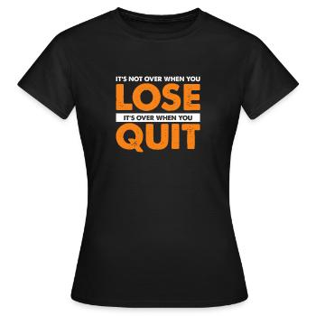 Nouveautés Messages inspirants du PDG - T-shirt Femme - noir - Devant - AI Model Female 172 dark (172cm)