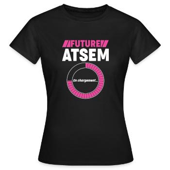 Future ATSEM - T-shirt Femme - noir - Devant - AI Model Female 172 dark (172cm)