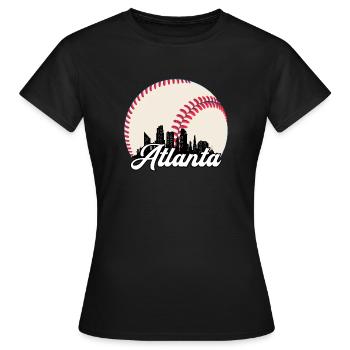 Atlanta Baseball Skyline Atlanta Cityscape - T-shirt Femme - noir - Devant - AI Model Female 172 dark (172cm)