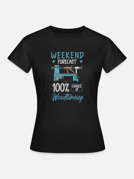 Tour à bois tournante - T-shirt Femme - noir