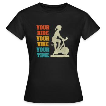 Your Ride Your Vibe Your Time - T-shirt Femme - noir - Devant - AI Model Female 172 dark (172cm)