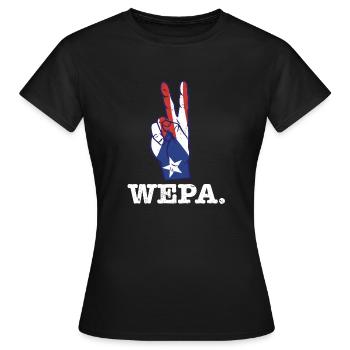 Fière fierté latino-portoricaine Latina Wepa - T-shirt Femme - noir - Devant - AI Model Female 172 dark (172cm)