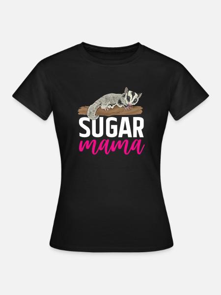 Kurzkopfgleitbeutler Sugar Glider - Frauen T-Shirt - Schwarz