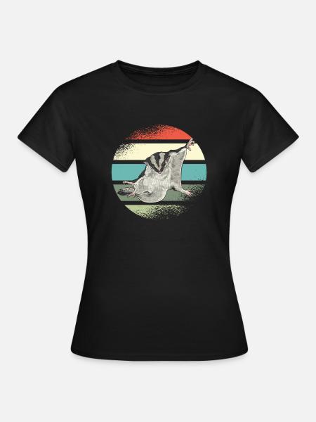 Kurzkopfgleitbeutler Sugar Glider - Frauen T-Shirt - Schwarz