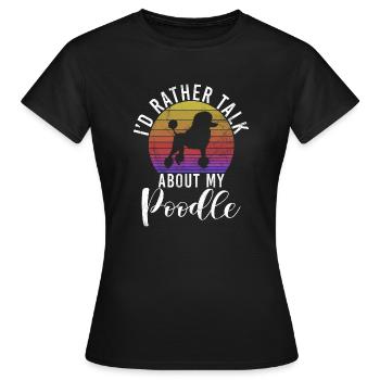 Regalos de caniche - Camiseta mujer - negro - delante - AI Model Female 172 dark (172cm)