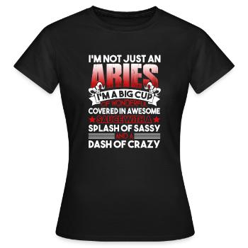 Aries I'm Not Just An Aries - Women's T-Shirt - black - Front - AI Model Female 172 dark (172cm)