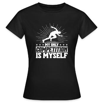 Trail Running Ultramarathon Ultramarathon Runner Ges - T-shirt Femme - noir - Devant - AI Model Female 172 dark (172cm)