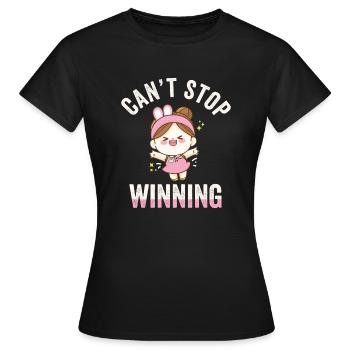 Ich kann nicht aufhören zu gewinnen - Frauen T-Shirt - Schwarz - Vorne - AI Model Female 172 dark (172cm)